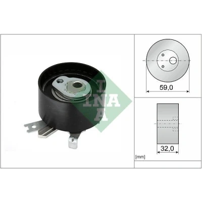 Image of 130705625R, 130708047R, 130708546R Tensioner Pulley, timing belt INA 531 0906 10 NISSAN: Qashqai 2, DACIA: SANDERO 2