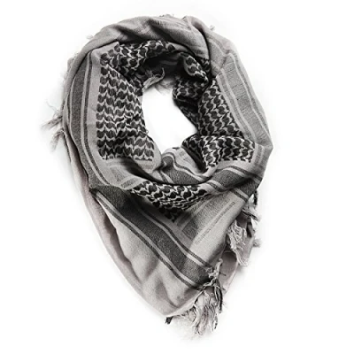 Image of FREE SOLDIER Military Scarf Shemagh Men&#039;s Scarves Tactical Desert Bandana for Men &amp; Women，Grey