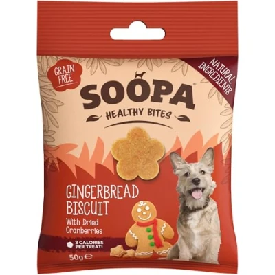 Image of Soopa Gingerbread Biscuit Dog Bites 50g