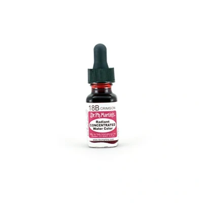 Image of Dr. Ph. Martin&#039;s Radiant Concentrated Water Color, 0.5 oz, Crimson (18B)