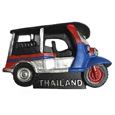 Image of Bangkok Tuk Thailand 3D Fridge Magnet Tourist Souvenir Gift, Home &amp; Kitchen Decoration Magnetic Sticker Refrigerator Collection