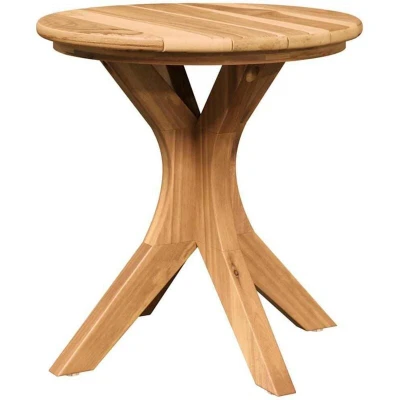 Image of vidaXL Garden Side Table Ø40x41 cm Solid Wood Teak