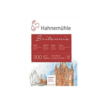 Image of Hahnemuhle Britannia 300gsm Block 30 x 40 cm Hot Pressed