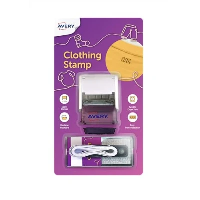 Image of Avery Clothing Stamp, Stamp for Marking Clothes Resistant, Customisable 1000+ Markings Cstamp Suitable Dark and Light Fabrics