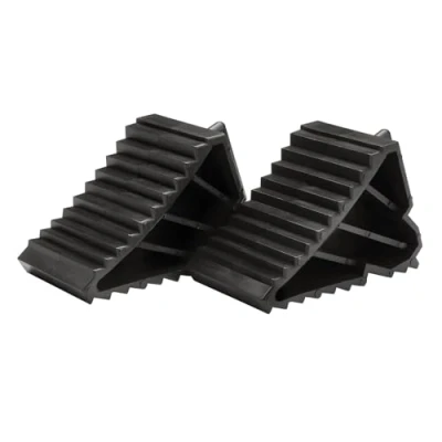 Image of Draper Plastic Wheel Chocks Set of 2 20212 Heavy Duty High Grip Stoppers for Cars, Caravans, Trailers