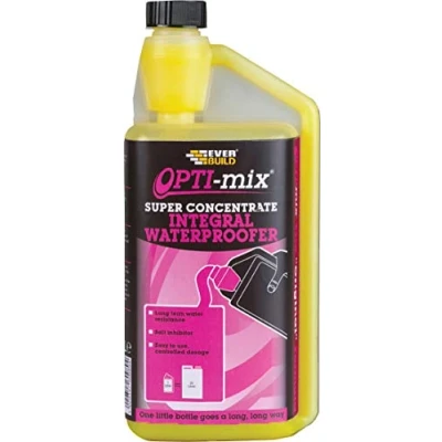 Image of Everbuild Opti Mix Super Concentrated Integral Waterproofer Freeze Resistance Easy to Use 1 Litre