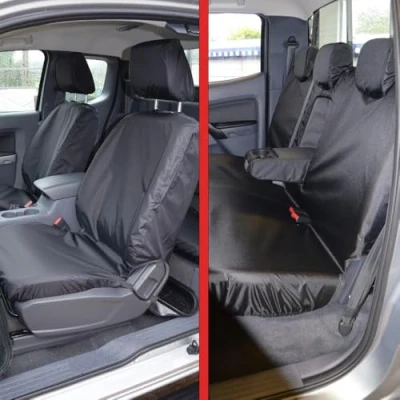 Image of Tailored Seat Covers for Ford Ranger (2012 ) [BUNDLE] Airbag Compatible, Heavy Duty Work Protection Accessories