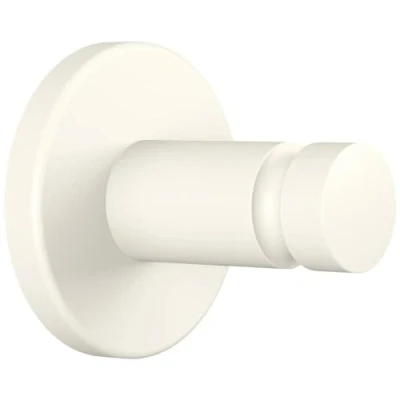 Image of tesa MOON WHITE Towel Hook, matt white, for bathroom and WC bathrooms in industrial style modern drill free, incl. adhesive solution 37 mm x 36