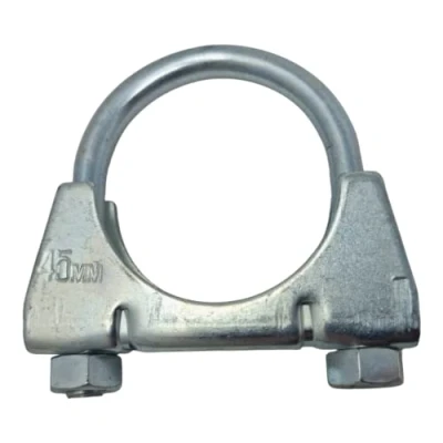 Image of 45mm Universal U Bolt Exhaust Clamps Heavy Duty Clamp &amp; Nuts (Pack of 2)