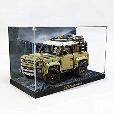 Image of JOMIOD Acrylic Display Case for Lego 42110 Technic Land Rover Defender Dustproof Transparent Compatible Model Without Kit