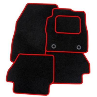 Image of RMSONE GENUINE FULLY TAILORED BLACK CARPET CAR MATS GOLF MK6 2008 2013 (RED TRIM)