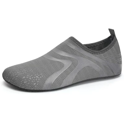 Image of Water Shoes Womens Beach Mens Swimming Barefoot Pool Yoga Quick Watersport Aqua Socks(342Grey, 13/14UK=48/49EU)