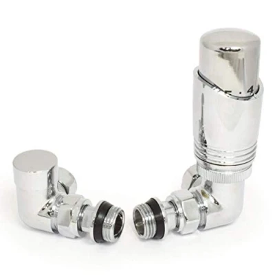 Image of Delta Corner TRV Chrome Thermostatic Radiator Valve