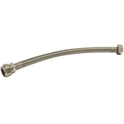 Image of Pack of 2 15mm x 1/2&quot; 500mm Flexible Tap Hose (Known as Also Available in 15mm, 22mm, 1/2 inch, 3/4 150mm, 300mm and 500mm)