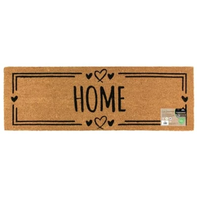 Image of JVL Eco Friendly Latex Backed Coir Entrance Doormat Runner, 40x120cm Home Hearts
