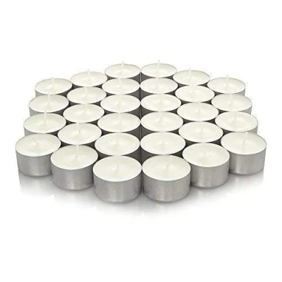 Image of We Can Source It Ltd Pack of 50 Tea Lights Candles up to 8 Hours Burn Time Made in Europe.