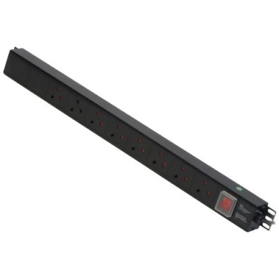 Image of LINDY 8 Way Vertical Mount PDU with UK Mains Sockets Switched 3m
