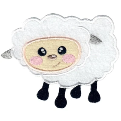 Image of PatchMommy Sheep Patch, Iron On/Sew On Embroidered Applique Motif for Children Kids Baby