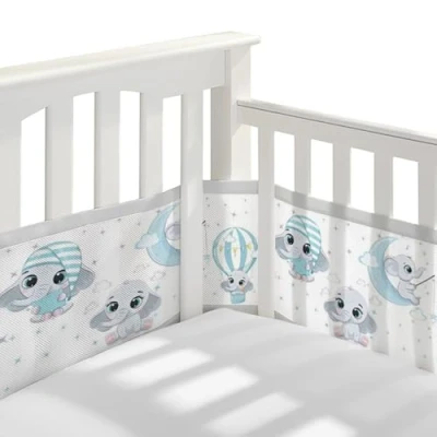 Image of xinwanhong Crib Liner Bumper,Cot Bumper with Breathable Mesh,Soft And Safe Bed Edge Bumper,Safe Alternative To Traditional Baby Cot Bumpers,A13