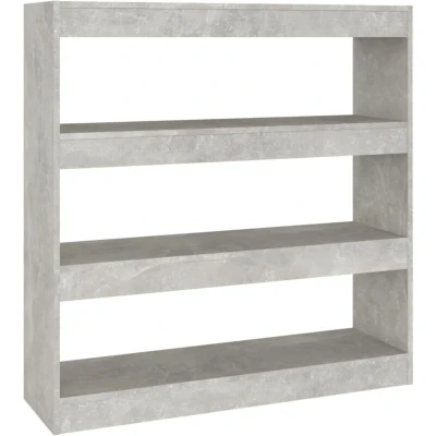 Image of vidaXL Book Cabinet/Room Divider Concrete Grey 100x30x103 cm