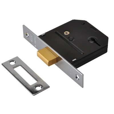 Image of Union ES DL Essentials 3 Lever Mortice Deadlock Chrome 65mm 2.5in Visi UNNYESDLCH25