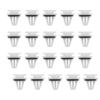 Image of VGOL 20pcs Side Trim Sill Skirt Clips Rocker Panel Wheel Housing Retainer White Plastic with Sponge Seal 91504 SP1 003 Compatible Civic CR V Odyssey