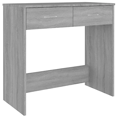 Image of vidaXL Desk Home Office Furniture Working Table Standing Writing Study Computer Work Station Grey Sonoma Engineered Wood