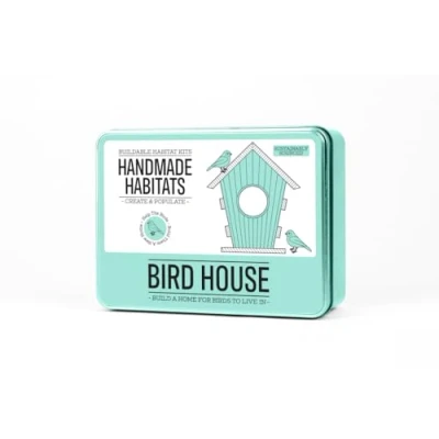 Image of Gift Republic Handmade Habitats Personalised Bird House Kit With 6 pack Colouring Wooden Pencils