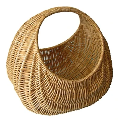 Image of Red Hamper Wicker Shopping Basket, Brown, 42 x 40 30 cm