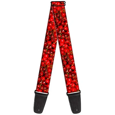 Image of Buckle Down GS W30674 &quot;Fresh Cherries Stacked&quot; Guitar Strap