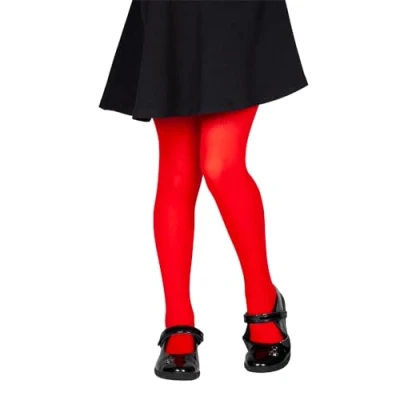 Image of Wicked Costumes Kids Red Tights Medium (7 10 Years)