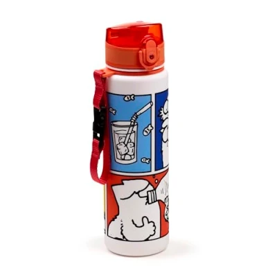 Image of Puckator Simon&#039;s Cat 2024 Pop Top 600ml Shatterproof Bottle Reusable Kids Drinks Water For Girls Boys Adults Men Insulated Drink School Nursery