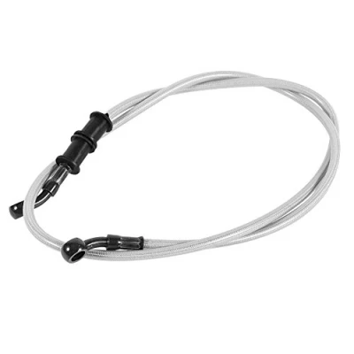 Image of Keenso Brake Gas Pipe Hose, 4 Colors 50cm 200cm Oil Hose Motorbike Line Motorcycle Braided Clutch Hoses for Dirt Bike, Enduro, Motocross(1200mm silver)