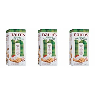 Image of (3 PACK) Nairns Organic Oat Cakes 250g 3 PACK BUNDLE