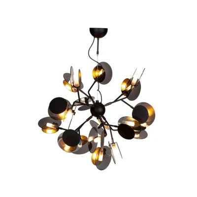 Image of By Rydéns Turno pendant light, black 18 bulb