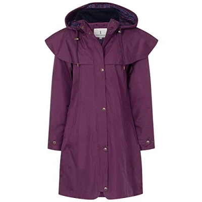Image of LightHouse Outrider Womens 3/4 Length Waterproof Raincoat (Plum, 22)
