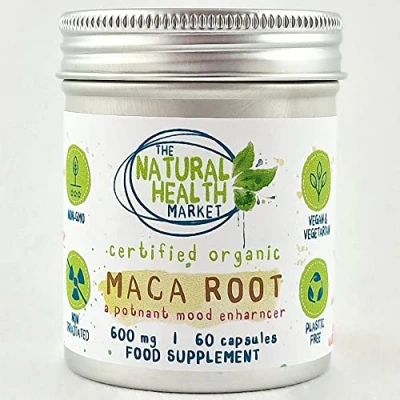 Image of Organic Maca Root Capsules 600mg 60 by The Natural Health Market Soil Association Certified