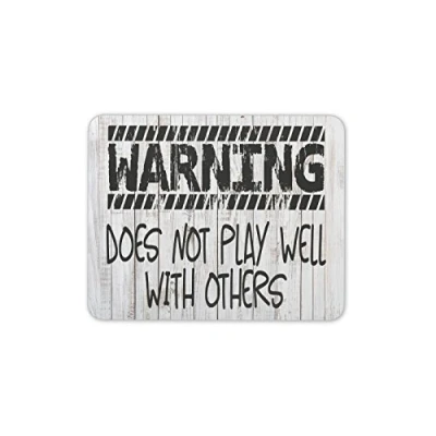 Image of Destination Vinyl ltd Funny Warning Mouse Mat Pad Office Secret Santa Dad Uncle Computer #13241