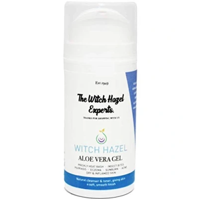 Image of The Witch Hazel Experts &amp; Aloe Vera Gel For Dry Skin, Sunburn, Rashes Cooling Irritated skin 100ml