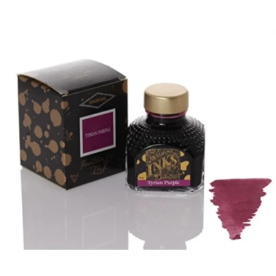 Image of Diamine 80ml Tyrian Purple Fountain Pen Ink Bottle