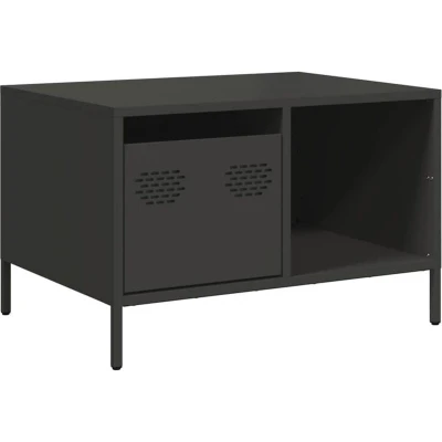 Image of vidaXL Coffee Table Black 68.5x50x43.5 cm Cold rolled Steel