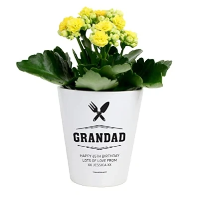 Image of The Gift Experience Personalised Grandad Plant Pot Gift, Birthday Retirement Gifts, Garden Gifts