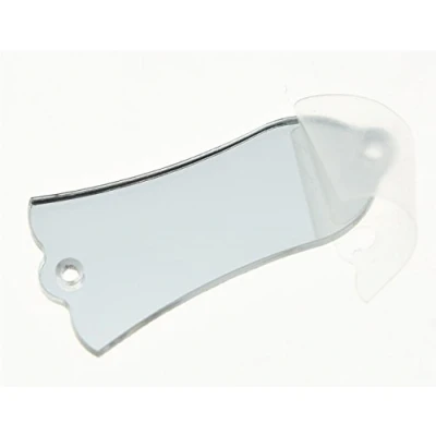 Image of KAISH Silver Mirror 1 Ply Plastic Blank Guitar Truss Rod Cover 2 Hole for Les Paul Made in USA