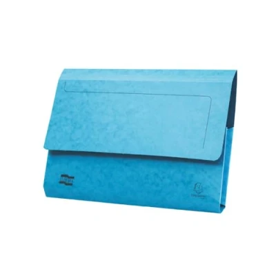 Image of Exacompta Europa Document Wallet Genuine Premium Pressboard Perfect for Storing Documents 265 gsm A4/Foolscap 36 x 23 cm in Size Turquoise Pack of 25