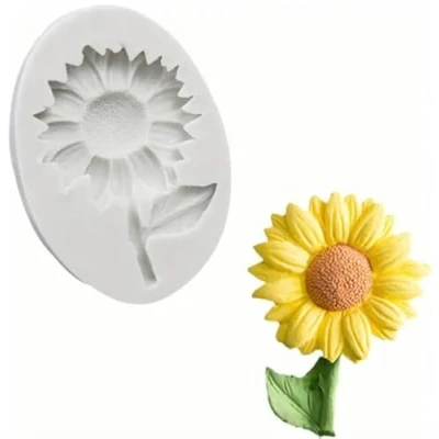 Image of TTOA Silicone Sunflower Fondant Mould Icing Sugar Craft Mold Cake Decoration Tool