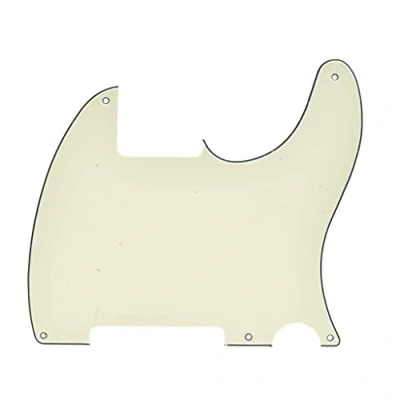 Image of KAISH Aged White 3 Ply 5 Hole Tele Blank Pickguard Scratch Plate No Pickup for Fender Esquire