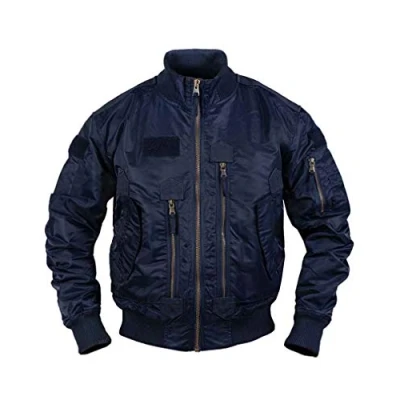 Image of Mil Tec Men&#039;s Us Tactical Flight Jacket, Blue, XL UK