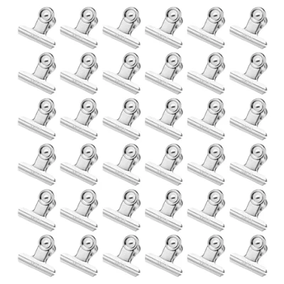 Image of M&amp;G 36Pack Binder Clips, 38mm Stainless Steel Small Hinge Paper Clip Metal Clamps for DIY Crafts, Paintings, Drawings, Photos Home Office Supplies