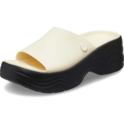 Image of Crocs Skyline Slide Platform Mules, Vanilla Black, 5.5 UK