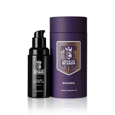 Image of LORD OF THE BEARDS Premium Beard Oil for Men Oud and Sandalwood Scented Grooming Care with Organic Argan, Jojoba, Coconut Oils Growth 30 ml